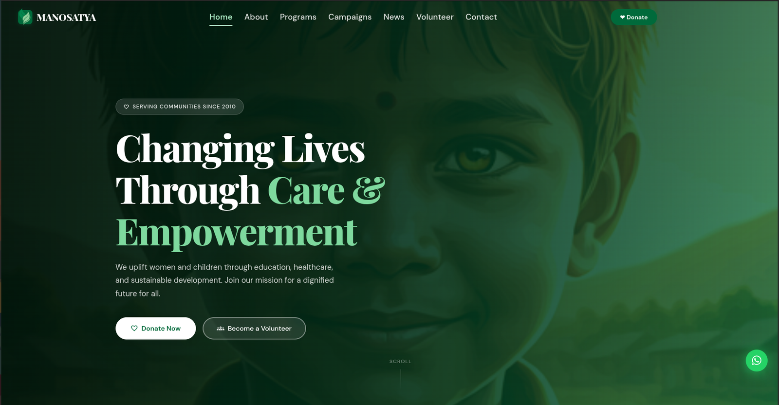 Mansosatya Charitable Trust - screen 3