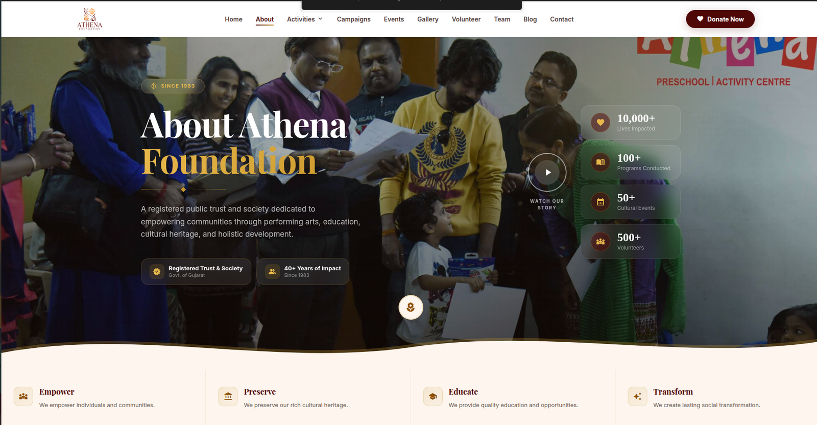 Athena Foundation - screen 3