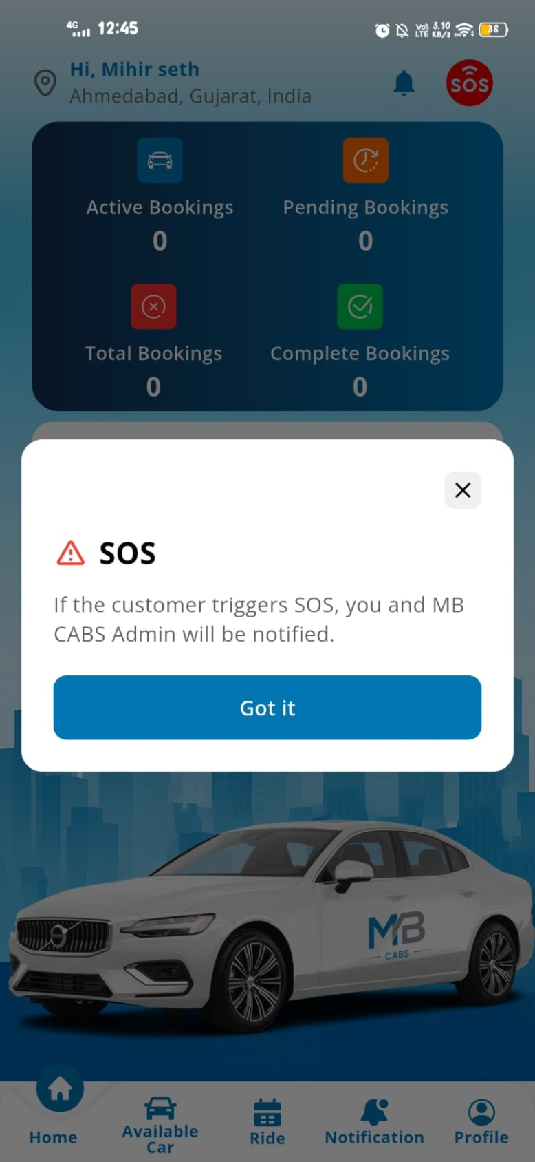 MB Cabs - screen 3